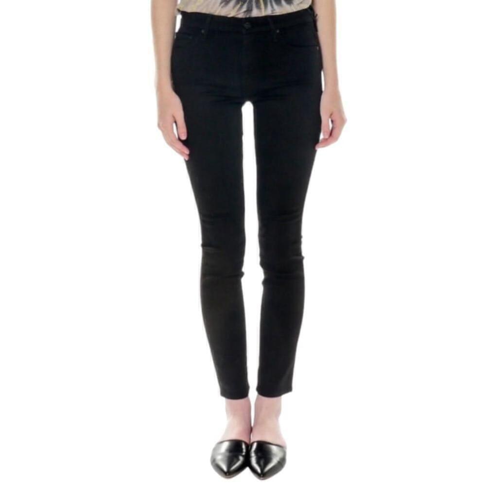 Mother Jeans Denim The Looker Goth Grunge A Model Spy Black Skinny Jeans Size 26